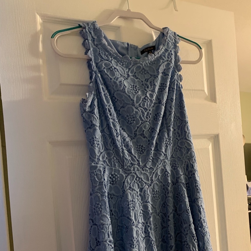 Baby Blue Floral Fancy Dress